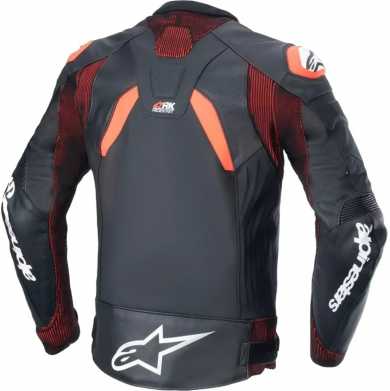 Jacket GP Plus R V4 leather Rideknit Black Fluo Red