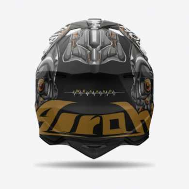 Helmet Wraaap 06 Cyborg Matt Black Gold