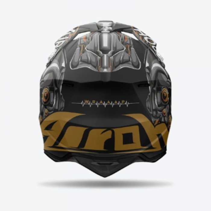Helmet Wraaap 06 Cyborg Matt Black Gold