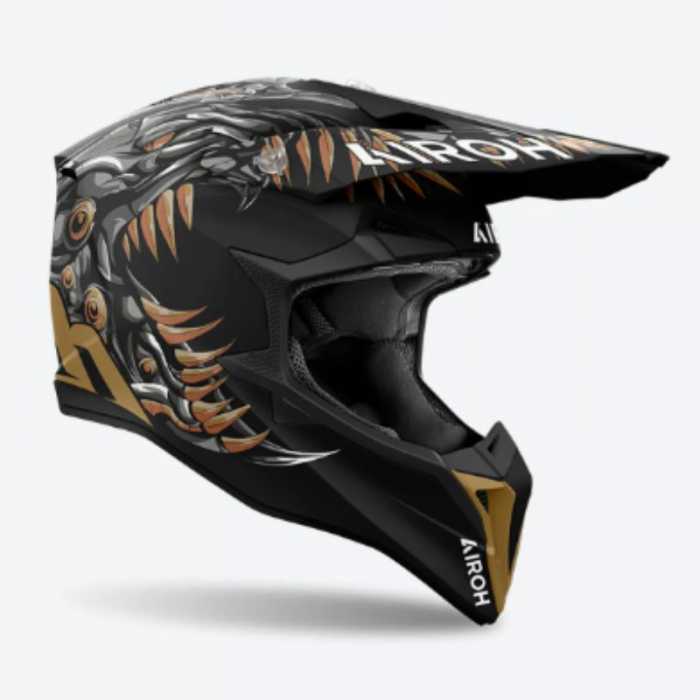 Helmet Wraaap 06 Cyborg Matt Black Gold