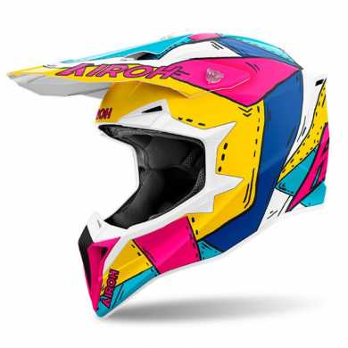 Casco Wraaap 06 Paint Rosa Blu