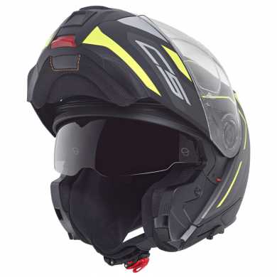 Casco C5 Omega Nero Opaco Giallo