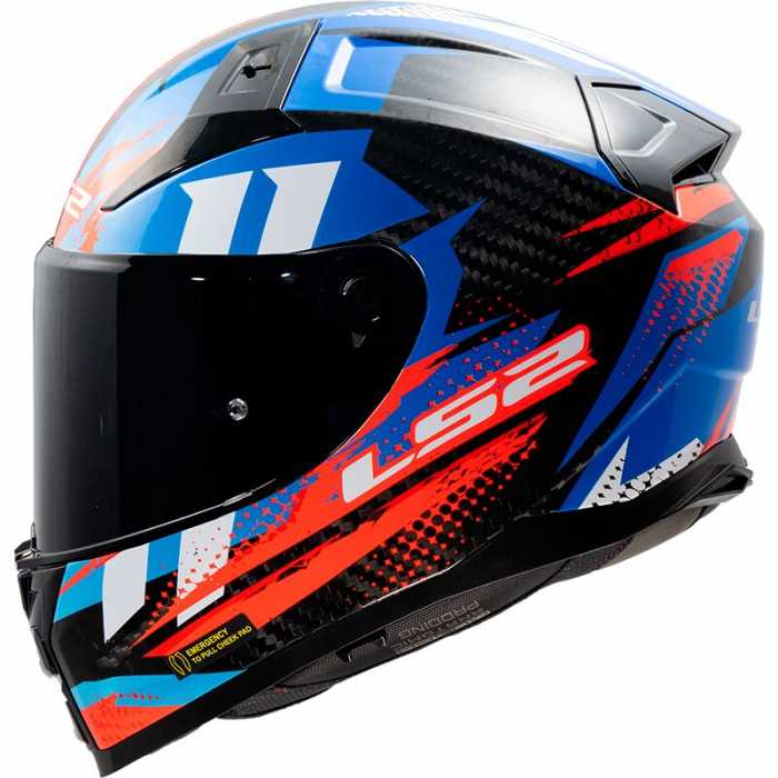 Helmet Vector II FF811 Tantic Carbonio Red Blue