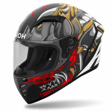 Helmet Connor Samurai Matt Black Red