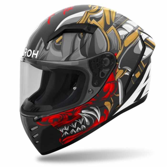 Helmet Connor Samurai Matt Black Red