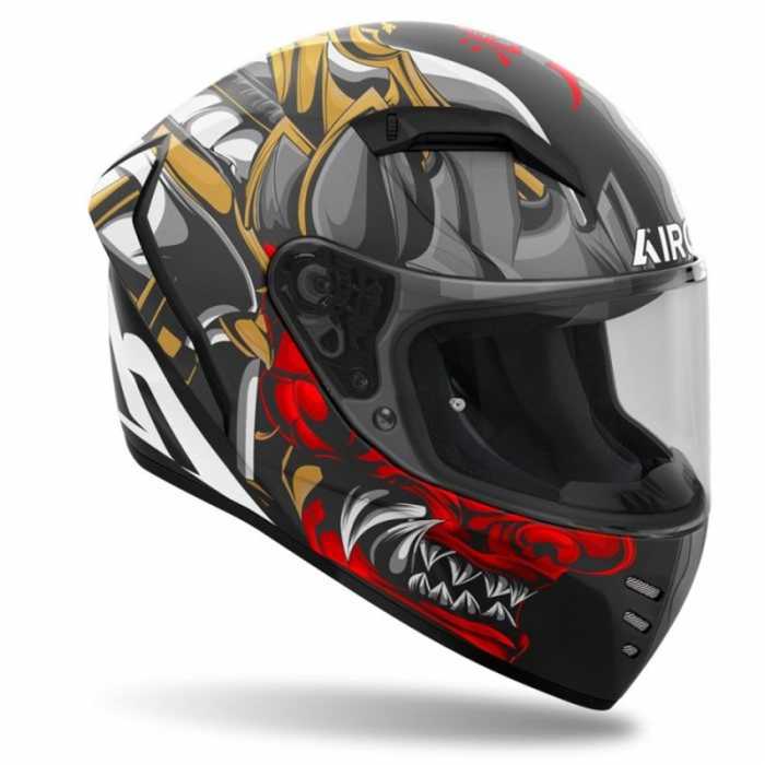 Helmet Connor Samurai Matt Black Red