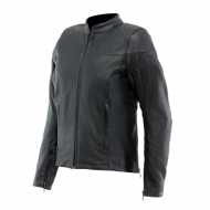 Jacket Racing 4 Lady Leather Black Fluo Red