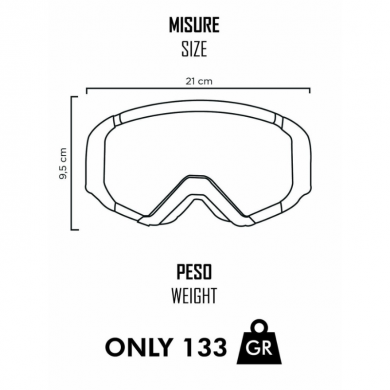 Goggle Medium 05Primis Black Orange Lens Red