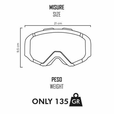 Goggle Ethen 05R White Red Black Lens Mirror Gold