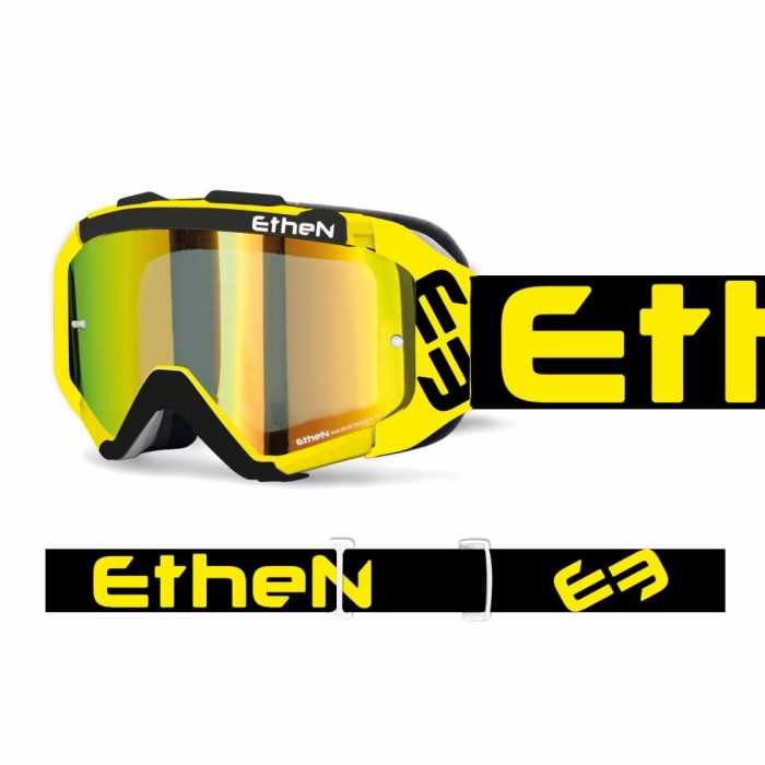 Goggle Ethen 05R Yellow Black Lens Mirror Gold