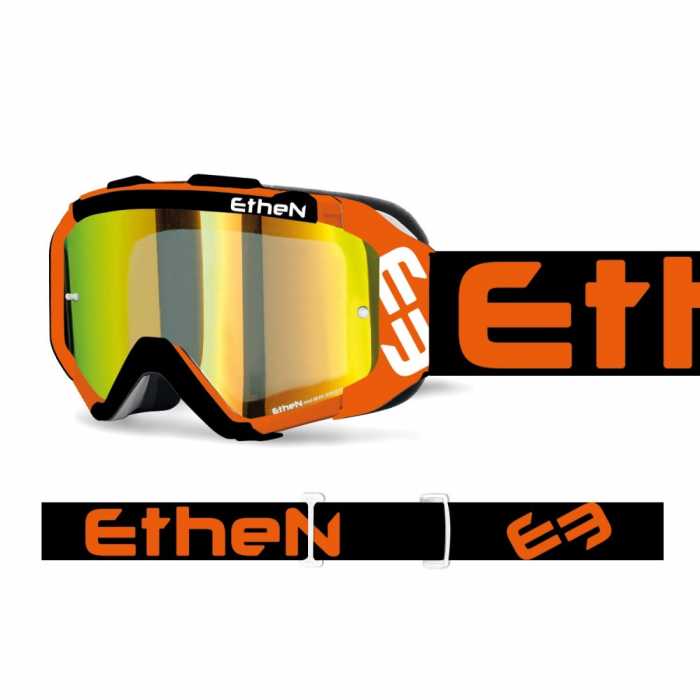 Goggle Ethen 05R Orange Black Lens Mirror Gold