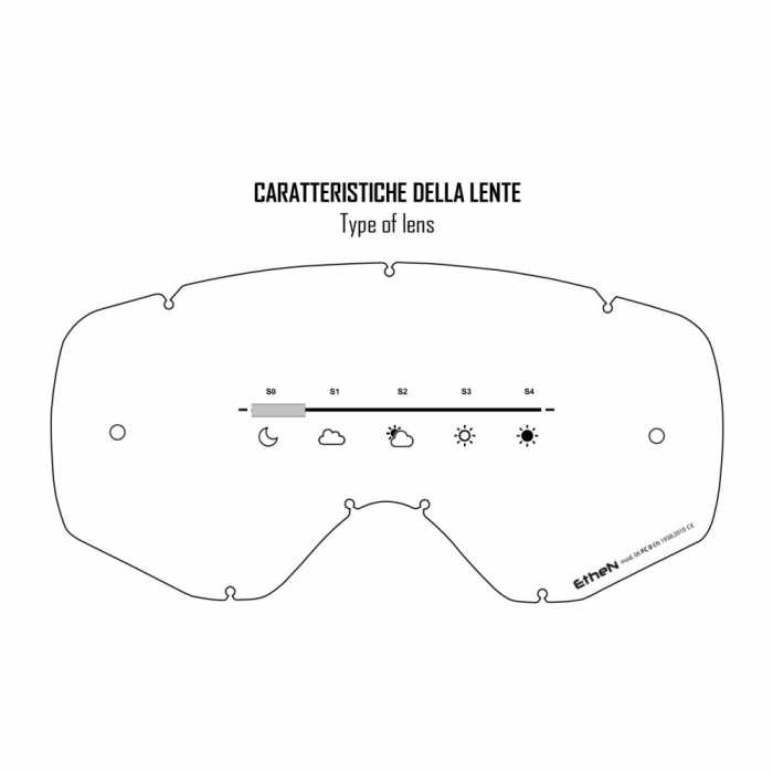 Maschera Ethen 06 Basic Nero Lente Trasparente
