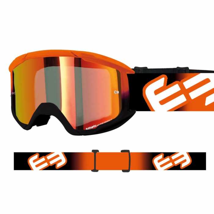 Maschera Ethen 06 Evolution Nero Arancio Lente Rossa