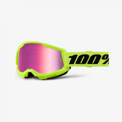 Goggle Strata 2 Neon Yellow Lens Mirror Pink