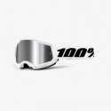 Maschera Strata 2 Bianco Lente Specchio Argento