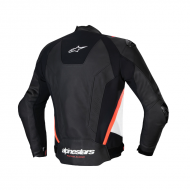 Jacket Missile V3 Leather Black White Red