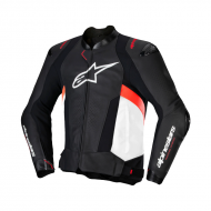 Giubbotto Missile V3 Ignition Pelle Nero Bianco