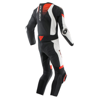 Tuta Dainese Laguna Seca 6 Perf. Nero Bianco Rosso Fluo
