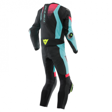 Dainese Leather Suit Laguna Seca 6 Perf. Black Water Fuxia