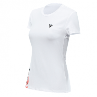 Dainese T-shirt Logo Lady White Black