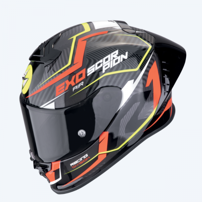 Casco Scorpion Exo R1 Evo II Air Coup Nero Rosso Giallo Fluo