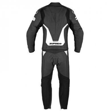 Leather Suit Laser Touring Black White