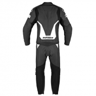 Leather Suit Laser Touring Black White
