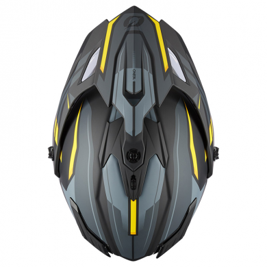 Casco A-SRS Spike V25 Nero Opaco Giallo