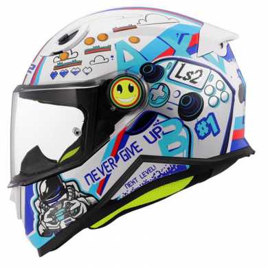 Helmet FF812 Kid Next Level White Light Blue