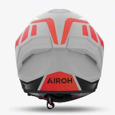 Casco Matryx Rider Grigio Opaco Rosso Fluo