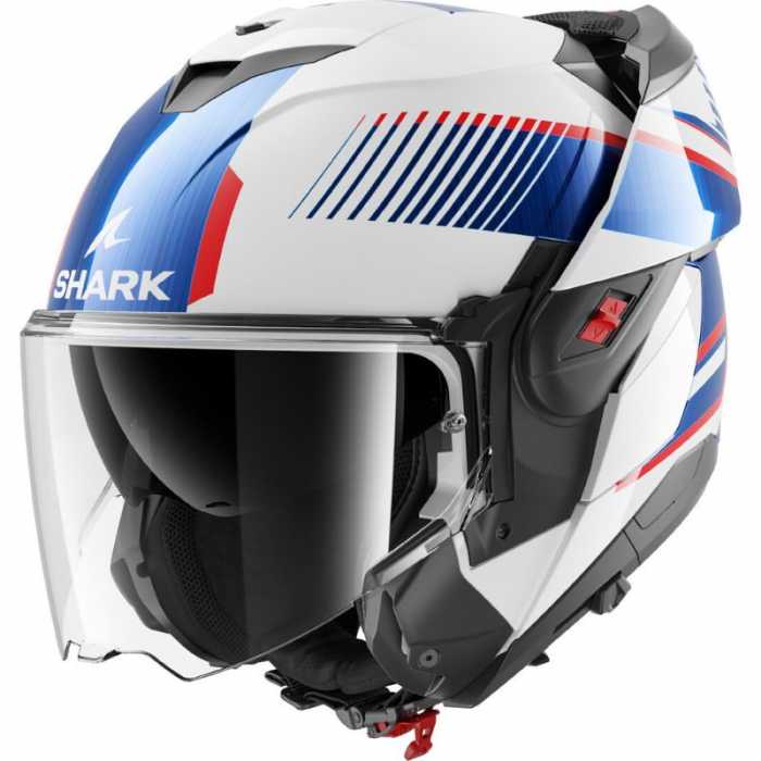 Helmet Oxo Sikter White  Blue Red