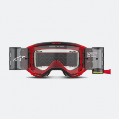 Maschera Alpinestars Vision 5 Blaze Rosso Lente Trasparente