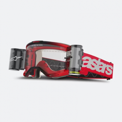 Maschera Alpinestars Vision 5 Blaze Rosso Lente Trasparente