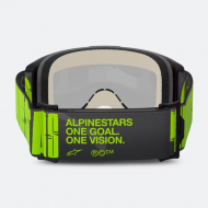 Maschera Alpinestars Vision 5 Hollow Nero Giallo Lente Argento