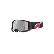 Maschera Alpinestars Supertech Corp Nero Rosso Lente Argento