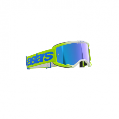 Maschera Alpinestars Vision 5 Blaze Giallo Blu Lente Blu