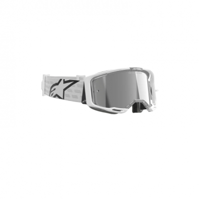 Maschera Alpinestars Vision 8 Corp Bianco Lente Argento