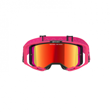 Maschera Alpinestars Vision 8 Corp Fuxia Lente Rossa