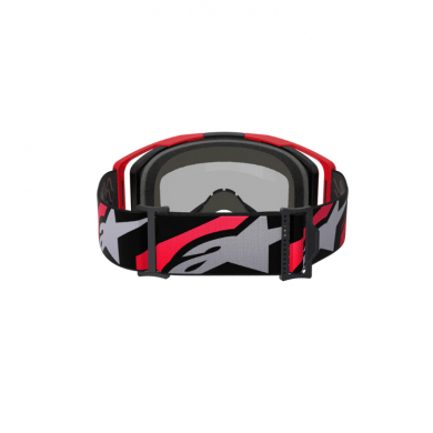 Maschera Alpinestars Vision 8 Luar Rosso Nero Lente Argento