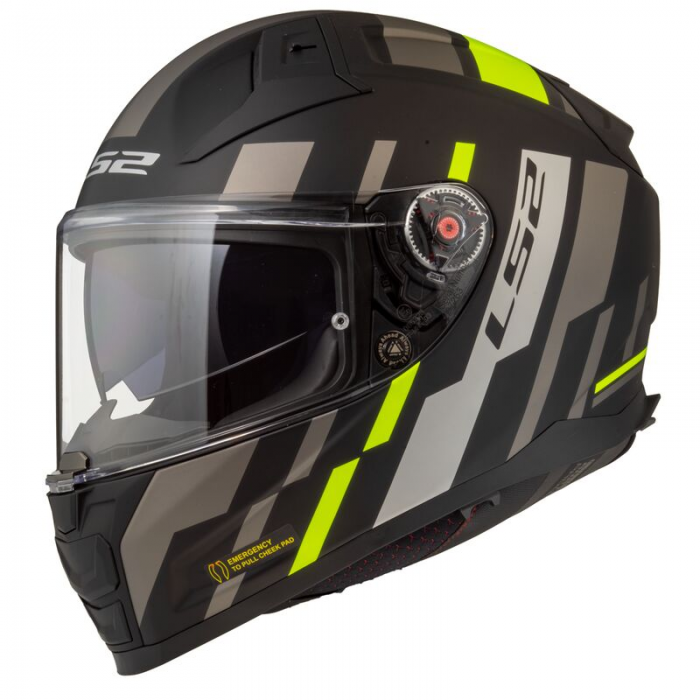 Helmet Vector II FF811 Tron Black Yellow Matte