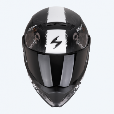 Casco Covert Fx Skullz Nero Opaco Grigio Oro