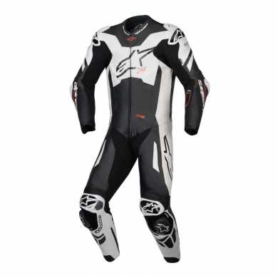 Tuta Gp Plus V4 Sprint 1PC Nero Bianco Rosso Fluo