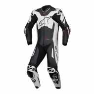 Tuta Gp Plus V4 Sprint 1PC Nero Bianco Rosso Fluo