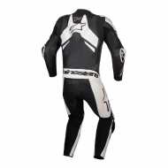 Leather Suit Gp Plus V4 Sprint 1PC Black White Red Fluo