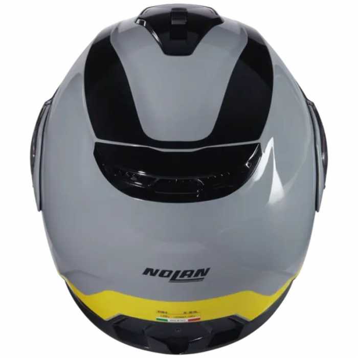 Casco N100-6 Incognito N-com Grigio Giallo