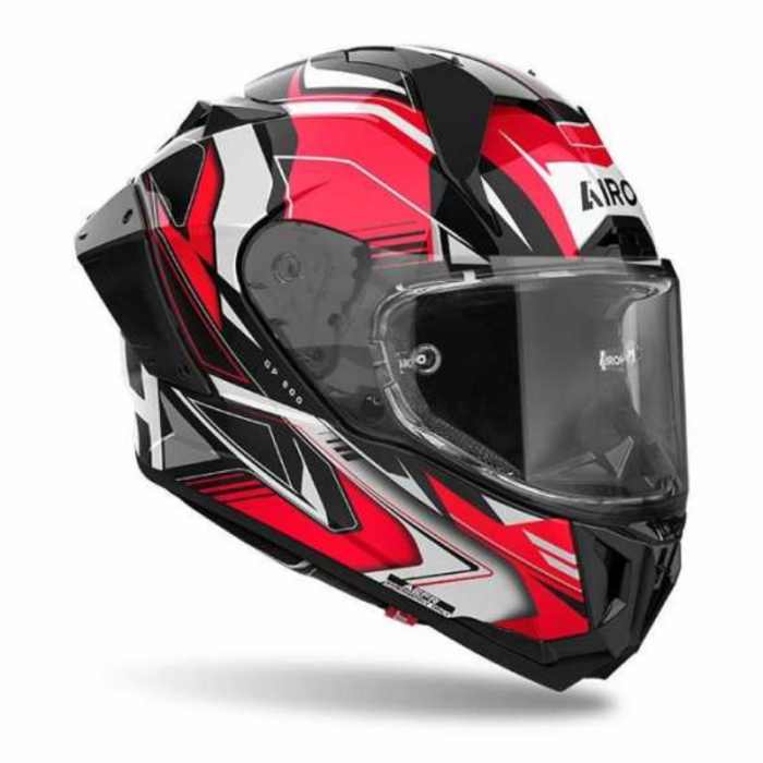 Casco Airoh GP 800 Must Rosso Nero Bianco Gloss