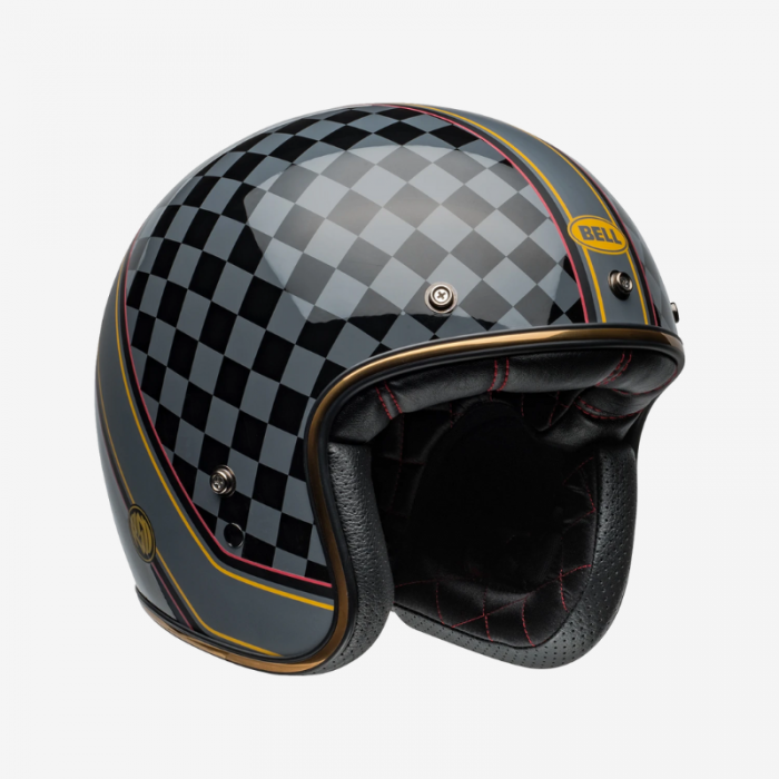 Casco Jet Custom 500 Roland Sand Wreckers Nero Oro