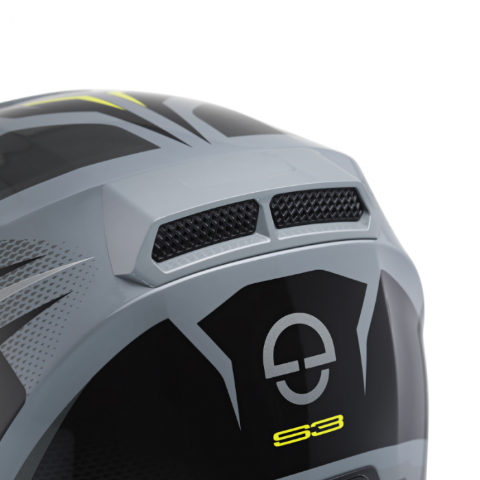 Casco S3 Apex Nero Grigio Giallo Fluo