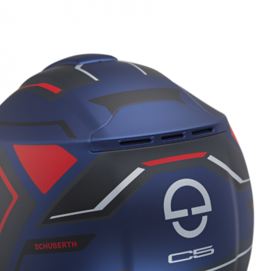 Casco C5 Omega Blu Opaco Rosso