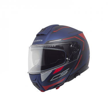 Helmet C5  Omega Blue Matte Rosso